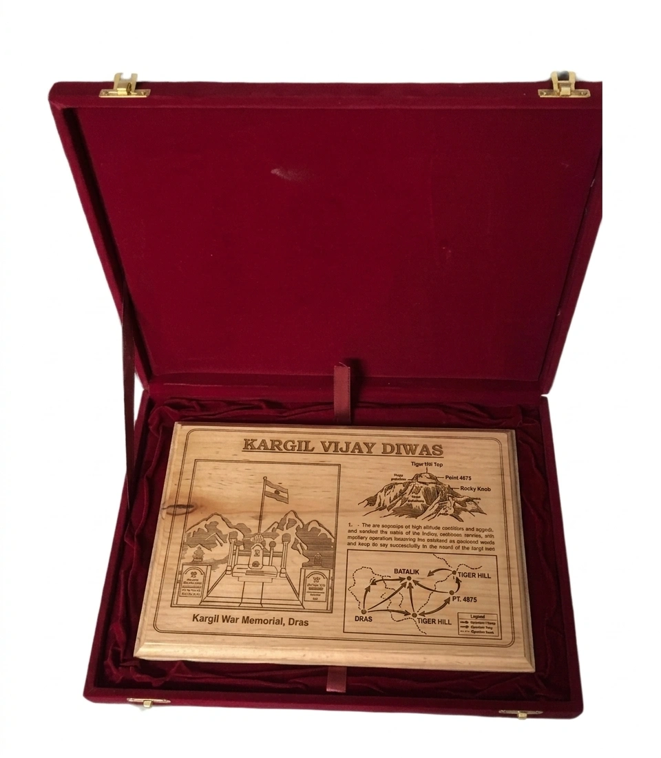 Kargil Vijay Diwas Commemorative Wooden Plaque